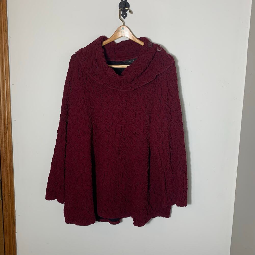 Womens Plus Size Ali Miles Cowl Neck Tunic Blouse Red Size 2X EUC!